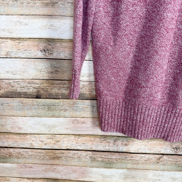 Athleta Women's Heather Red Vital V Neck Cashmere Wool Blend Tunic Sweater Sz S - Picture 8 of 8